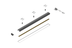 Moove1 led profiel 3m WDC 24V 10W/M zwart